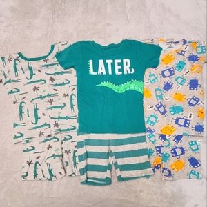3 Sets of 5t Short Sleeve Pajamas 100% cotton